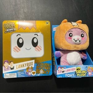 LankyBox Foxy 11" Singing Plush Figure & Golden Mystery Boxy Set